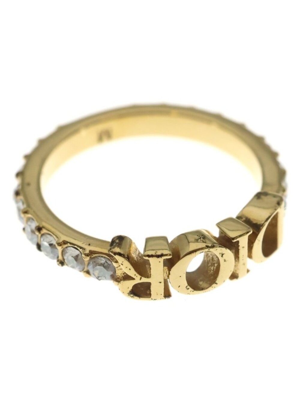 Dior Logo Ring Gold Rhinestone - Picture 5 of 7